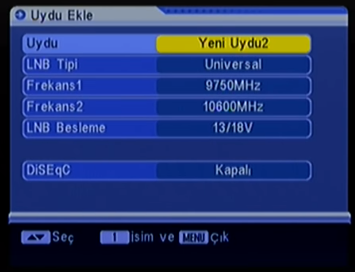 Turksat4a uydu ekleme ve duzenleme1